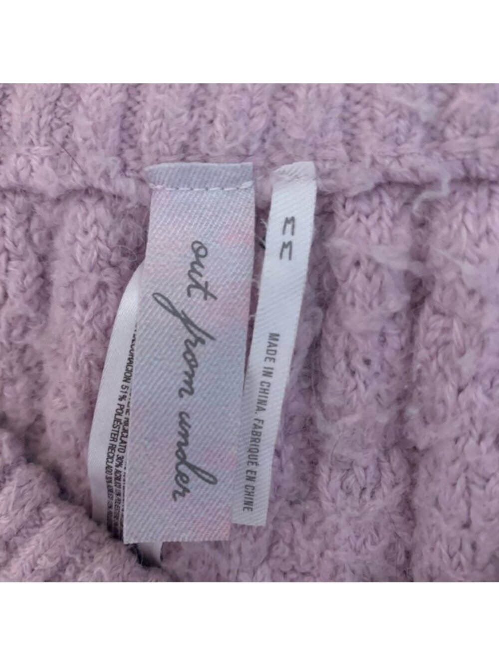 Urban Outfitters Purple Out From Under Mina Cable Knit Pant M - Picture 3 of 16